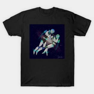 Flirtyrobot floating in space T-Shirt